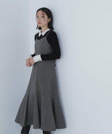 【SALE／30%OFF】NATURAL BEAUTY BASIC バックリボンジャンスカ ナチュラルビューティベーシック ワンピース・ドレス ワンピース ブラウン グレー【送料無料】