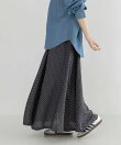 『WEB限定』ドットプリントフレアスカート