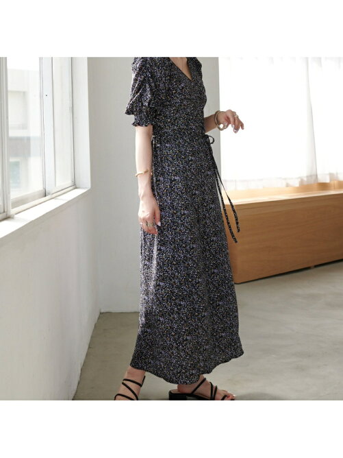 Discoat 花柄カシュクールギャザースリーブワンピース Rakuten Fashion 楽天ファッション 旧楽天ブランドアベニュー Df4774