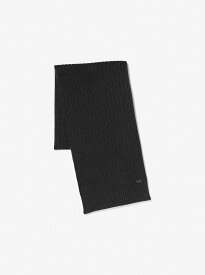 【SALE／70%OFF】MICHAEL KORS テクスチャーニット スカーフ マイケル・コース ファッション雑貨 マフラー・ストール・ネックウォーマー ブラック【送料無料】