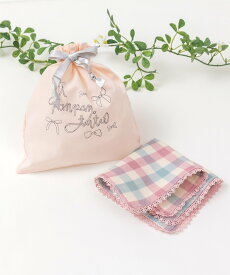 panpantutu メルシープチギフト(ガーゼハンカチ&巾着セット) パンパンチュチュ ファッション雑貨 ハンカチ・ハンドタオル ピンク