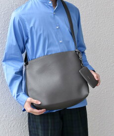 SHIPS any SHIPS any: スプリット レザー ジップ ショルダーバッグ (カードケース付き) 25SS シップス バッグ ショルダーバッグ ネイビー グレー ブラック【送料無料】