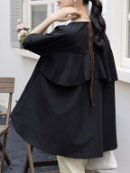 Doux Belle オーバーサイズ フリルブラウス バックファスナー ドゥー・ベル トップス その他のトップス …