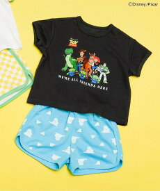 【SALE／50%OFF】apres les cours ディズニーキャラクター/トイ・ストーリー?/セットアップ 4分丈 吸水速乾 接触冷感 エフオーオンラインストア オールインワン・オーバーオール オーバーオール・サロペット ホワイト グレー