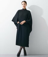 Callarus 【喪服・礼服】洗える防しわ日本製生地ケープスリーブレイヤードデザインワンピース カラルス …