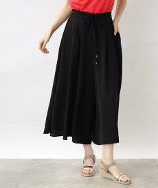 【SALE／29%OFF】grove お仕事にもお出かけにも!夏の涼しげスカートパンツ グローブ パンツ その他のパンツ ブラック ブラウン ベージュ ブルー