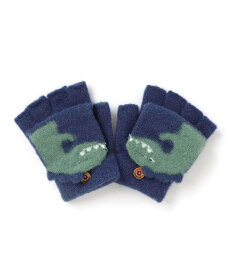 SLAP SLIP ミトン指なし2WAY恐竜ガオー手袋 ベベ オンライン ストア ファッション雑貨 手袋 グリーン ブルー