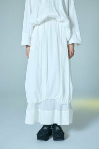 ENFOLD TUCK-HEM SKIRT �G���t�H���h �X�J�[�g �����O�E�}�L�V�X�J�[�g �u���b�N �z���C�g�y���������z