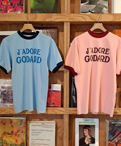 bonjour records GODAR Jadore Godard T-Shirt �{���W���[�����R�[�h �g�b�v�X �J�b�g�\�[�ET�V���c �s���N �u���[�y���������z