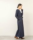 【MAQWEL/マクウェル】Flower Waffleショルダーパッドワンピース
