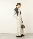 【MAQWEL/マクウェル】Flower Waffleショルダーパッドワンピース