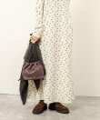 【MAQWEL/マクウェル】Flower Waffleショルダーパッドワンピース