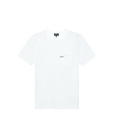 A.P.C. 刺繍入りポケット付Tシャツ アー・ぺー・セー カットソー Tシャツ ホワイト ブラック【送料無料】
