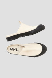 MHL. MOONSTAR CANVAS SLIP ON マーガレット・ハウエル シューズ・靴 その他のシューズ・靴 ホワイト ブラック【送料無料】