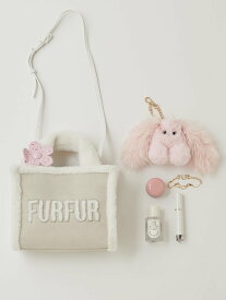 FURFUR 【WEB・一部店舗限定カラー】ムートンロゴトートバッグ ファーファー バッグ その他のバッグ ベージュ ピンク【送料無料】