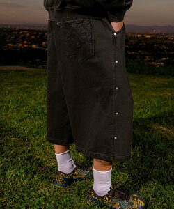HUF STUDDED 3/4 FLEECE PANT / HUF �n�t �X�E�F�b�g�p���c �n�t �p���c �W���[�W�E�X�E�F�b�g�p���c �u���b�N ���b�h �x�[�W���y���������z