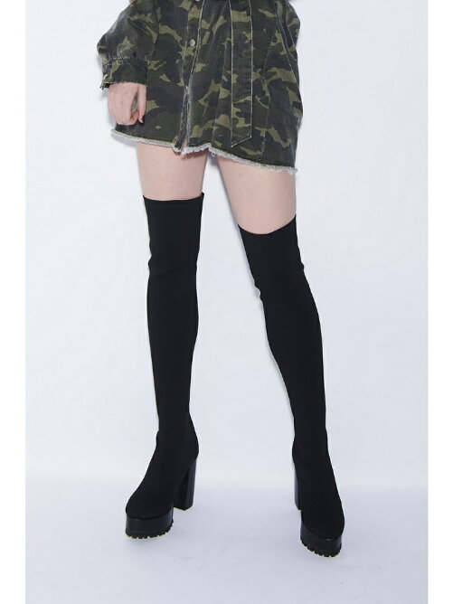 Egoist 厚底ニットニーハイブーツ Rakuten Fashion 楽天