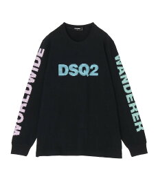 DSQUARED2 L/S T-shirts ディースクエアード トップス カットソー・Tシャツ ブラック【送料無料】