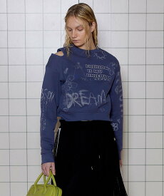 MAISON SPECIAL Hand Drawn Dream Sweatshirt メゾンスペシャル トップス スウェット・トレーナー グレー ブルー ネイビー【送料無料】