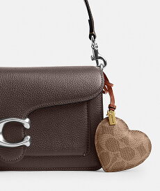 COACH ハート パフィ バッグ チャーム・シグネチャー キャンバス コーチ ファッション雑貨 チャーム・キーチェーン ブラウン【送料無料】