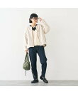 キルト*ボアリバーシブル中綿ブルゾン