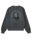 PIGMENT DYED FACE PATCH AND LOGO CREWNECK SWEATSHIRT