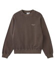 PIGMENT DYED FACE PATCH AND LOGO CREWNECK SWEATSHIRT