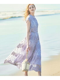 【SALE／30%OFF】Noela 【美人百花6月号掲載】チュールレースマキシOP ノエラ ワンピース ノースリーブワンピース ブルー ピンク パープル【送料無料】