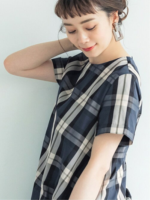 Coca タータンチェック半袖ロングワンピース Rakuten Fashion 楽天ファッション 旧楽天ブランドアベニュー Cy0778