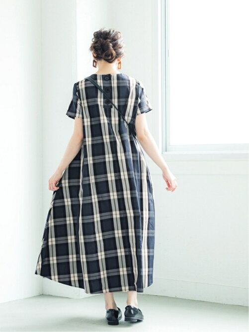 Coca タータンチェック半袖ロングワンピース Rakuten Fashion 楽天ファッション 旧楽天ブランドアベニュー Cy0778