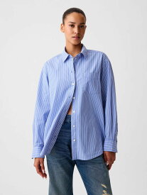 【SALE／40%OFF】GAP (W)オーガニックコットン100% ビッグシャツ ギャップ トップス シャツ・ブラウス ベージュ ホワイト ブルー カーキ ブラック ピンク【送料無料】