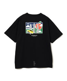BEAMS T CHARI&CO / KJI SKYLINE TEE ビームスT トップス カットソー・Tシャツ ブラック ホワイト【送料無料】