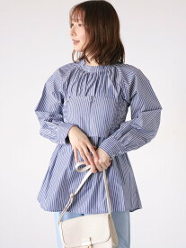 【SALE／33%OFF】Te chichi TERRASSE ビスチェセットスタンドネックブラウス テチチ トップス シャツ・ブラウス ホワイト ネイビー【送料無料】