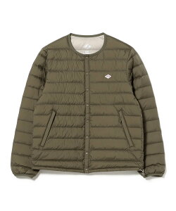 BEAMS DANTON / CREWNECK INNER DOWN JACKET �r�[���X ���� �W���P�b�g�E�A�E�^�[ �_�E���W���P�b�g�E�_�E���x�X�g �O���[�� �u���b�N �x�[�W���y���������z