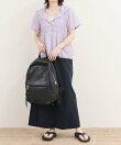 シャーリングフーディシャツブラウス