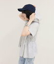 シャーリングフーディシャツブラウス