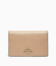 【SALE／62%OFF】COACH OUTLET ビジネス カード ケース コーチ　アウトレット 財布・ポーチ・ケース 名刺入れ・カードケース ベージュ【送料無料】