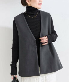 【SALE／30%OFF】B.C STOCK 圧縮メルトンジレ ベーセーストック トップス ベスト・ジレ ベージュ グレー【送料無料】