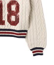 atmos pink Numbering Cable Knit Top OFF WHITE