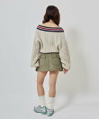 atmos pink Numbering Cable Knit Top OFF WHITE
