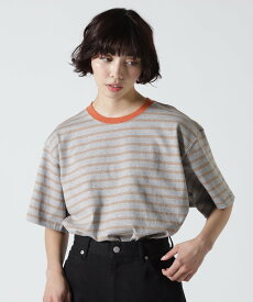 BEAVER SOGLIA/ソリア OPEN END BORDER TEE リンガーボーダーT ビーバー トップス カットソー・Tシャツ グレー レッド ホワイト【送料無料】