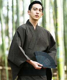 【SALE／7%OFF】JIGGYS SHOP SELECT 浴衣 メンズ 6点 セット【 浴衣+帯+腰帯+下駄+扇子+信玄袋 】 ジギーズショップ 着物・浴衣・和装小物 浴衣 ベージュ【送料無料】
