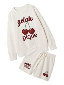 gelato pique 【ONLINE限定】べビモコチェリージャガードプルオーバー&ショートパンツセット ジェラートピケ インナー・ルームウェア その他のインナー・ルームウェア ホワイト ピンク ネイビー【送料無料】