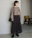 《WEB限定カラーあり/シリーズあり/追加予約》サガラ刺繍スウェットライクニット