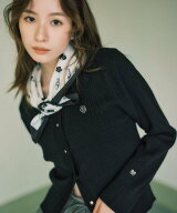 VIS 【MARY QUANT*VIS】デイジーモチーフカーディガン ビス トップス カーディガン ブラック ホワイト ピ…