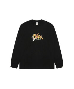 AAPE BY A BATHING APE AAPER Fall Warning LONG SLEEVE TEE �G�[�G�C�v�E�o�C�E�A�E�x�C�V���O�E�G�C�v �g�b�v�X �J�b�g�\�[�ET�V���c �u���b�N�y���������z