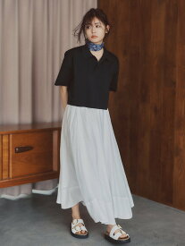 【SALE／30%OFF】Mila Owen 【セットアイテム】【ウォッシャブル】短丈スキッパーポロニット×スカートSET UP ミラオーウェン トップス その他のトップス【送料無料】