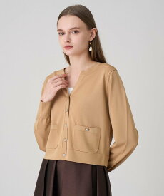 ANAYI アソートビジュー釦ポケット カーディガン アナイ トップス カーディガン ブルー ホワイト ベージュ ブラック【送料無料】