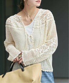 JOURNAL STANDARD 《予約》CROCHET 2WAY プルオーバー ジャーナル スタンダード トップス ニット ホワイト ブラック【送料無料】