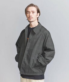 【SALE／30%OFF】BEAUTY&YOUTH UNITED ARROWS アブストラクト チェック ジップ ブルゾン ビューティー＆ユース　ユナイテッドアローズ ジャケット・アウター その他のジャケット・アウター グレー ホワイト【送料無料】